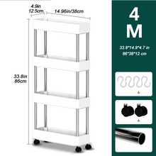 Load image into Gallery viewer, Mobile Storage Shelf Interspace Gap Shelf Kitchen Fridge Side Seam Finishing Rack
