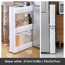 Load image into Gallery viewer, Mobile Storage Shelf Interspace Gap Shelf Kitchen Fridge Side Seam Finishing Rack
