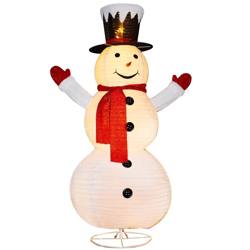 LED Light Model Xmas Snowman with Color Rotating Doll Toy, and Livingroom Accessories