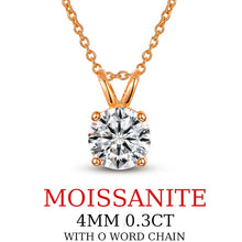 Load image into Gallery viewer, 1CT Moissanite Necklace For Woman Pendant 925 Silver Necklace For Women&#39;s Fine Jewelry
