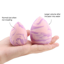 Load image into Gallery viewer, Makeup Sponge with Marbling Water-drop Shape for Foundation, Concealer, and Mix Powder Cosmetic Puff Blender
