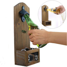 Load image into Gallery viewer, 1Pcs creativity Wall-Mounted Beer Bottle Opener with Retro Color Wooden Corkscrew
