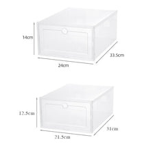 Load image into Gallery viewer, 6pcs/Set Fold Plastic Shoes Case Thickened Transparent Drawer Stackable Box Shoe Organizer
