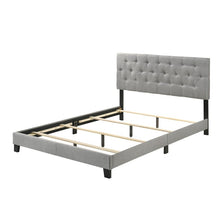 Load image into Gallery viewer, Upholstered Platform Bed with Padded Headboard, Box Spring Needed, Linen Fabric in Twin/Queen Size
