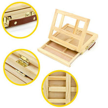 Load image into Gallery viewer, Integrated Wooden Oil Paint Box Portable Art Drawing Desk Easel With 4 Adjustable Gears
