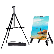 Load image into Gallery viewer, Foldable and Adjustable Metal Artist Easel for Sketching, Painting, and Drawing Stand with Carrying Bag Art Supplies
