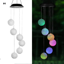 Load image into Gallery viewer, 14 kinds of Solar Wind Chime Light Outdoor LED Color Change Spiral Pendant Lantern Garden Fairy Night - dorseyhomemarket
