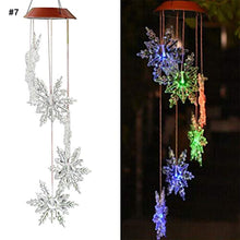 Load image into Gallery viewer, 14 kinds of Solar Wind Chime Light Outdoor LED Color Change Spiral Pendant Lantern Garden Fairy Night - dorseyhomemarket
