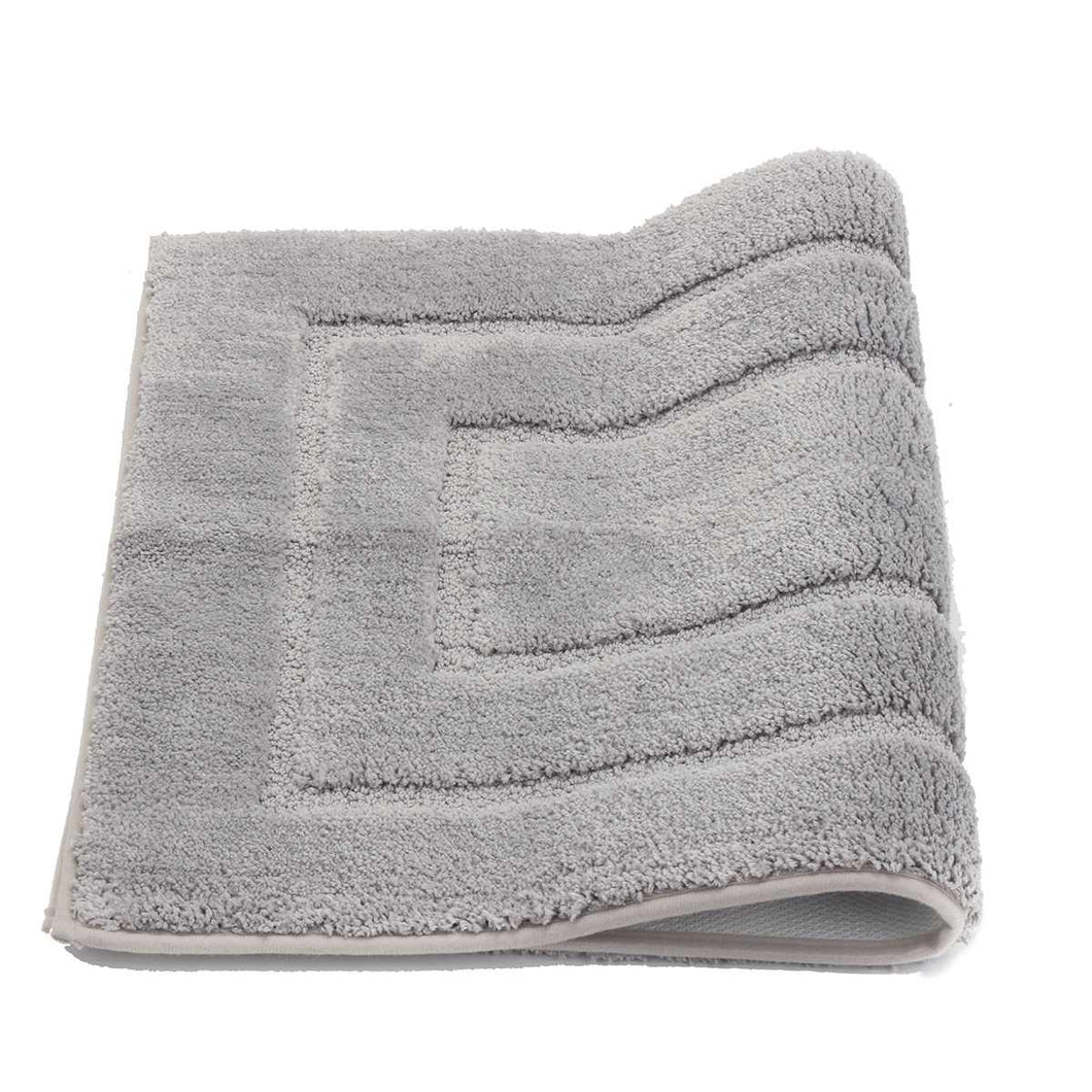 Soft Bathroom Mat Floor Set for Home and Shower, Cotton Water Absorbent Rug with Anti-slip Bottom