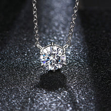 Load image into Gallery viewer, ATTAGEMS 925 Silver Necklace Pendant Round Cut 1.0ct D, White Moissanite Elegant Necklace
