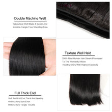 Load image into Gallery viewer, Long Straight Bundles With Closure Human Hair Brazilian Hair Weave Straight Extension
