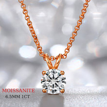 Load image into Gallery viewer, 1CT Moissanite Necklace For Woman Pendant 925 Silver Necklace For Women&#39;s Fine Jewelry
