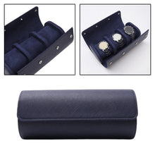 Load image into Gallery viewer, Fashion PU Leather 3 Slots Watch Boxes Roll Travel Case Organizer
