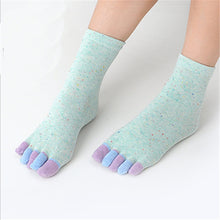 Load image into Gallery viewer, Spring Five Toe Socks 5Pairs/Set Women Solid Color Cotton Ladies Colorful 5 Finger
