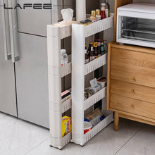 Load image into Gallery viewer, Mobile Storage Shelf Interspace Gap Shelf Kitchen Fridge Side Seam Finishing Rack
