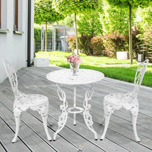 Load image into Gallery viewer, 3PCS Patio Table Chairs Furniture Bistro Set Cast Aluminum Outdoor
