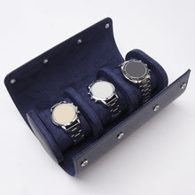 Load image into Gallery viewer, Fashion PU Leather 3 Slots Watch Boxes Roll Travel Case Organizer
