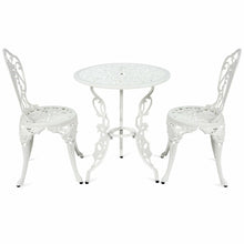 Load image into Gallery viewer, 3PCS Patio Table Chairs Furniture Bistro Set Cast Aluminum Outdoor
