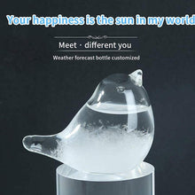 Load image into Gallery viewer, Storm Glass Bird-Shape Weather Forecaster Station Crystal Droplet Liquid Barometer
