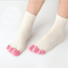 Load image into Gallery viewer, Spring Five Toe Socks 5Pairs/Set Women Solid Color Cotton Ladies Colorful 5 Finger
