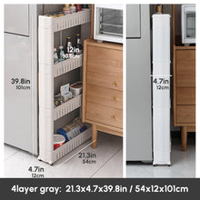 Load image into Gallery viewer, Mobile Storage Shelf Interspace Gap Shelf Kitchen Fridge Side Seam Finishing Rack
