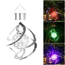 Load image into Gallery viewer, 14 kinds of Solar Wind Chime Light Outdoor LED Color Change Spiral Pendant Lantern Garden Fairy Night
