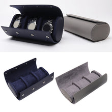 Load image into Gallery viewer, Fashion PU Leather 3 Slots Watch Boxes Roll Travel Case Organizer
