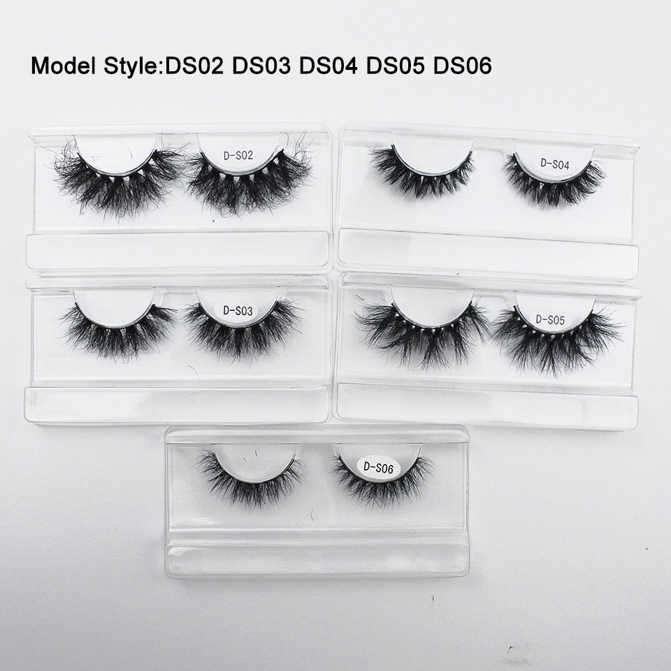 RED SIREN Mink Lashes 5/10/50 Pairs for Fluffy Real Hair,  Natural Eyelashes, Short Wispy in Bulk