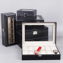 Load image into Gallery viewer, Leather Watch Box Jewelry Storage Packaging Organizer 2/3/4/5/6/8/10 Grids
