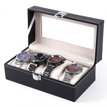 Load image into Gallery viewer, Leather Watch Box Jewelry Storage Packaging Organizer 2/3/4/5/6/8/10 Grids
