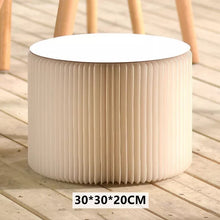 Load image into Gallery viewer, 38cm Nordic Living Room Bedroom Foldable Paper Bench Table Round Stool Plegable Chair Creative Fashion Stool
