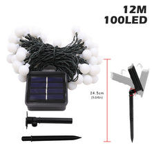 Load image into Gallery viewer, Outdoor solar lights garland with 100 Led String Fairy Light for Garden, Christmas Garland
