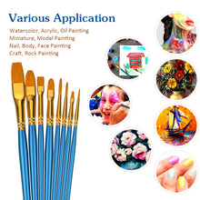 Load image into Gallery viewer, 50pcs Artist Paint Brush Set High Quality Nylon Hair Watercolor Acrylic Oil Brush Painting Art Supplies Stationery
