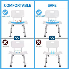 Load image into Gallery viewer, Non-slip Bath Chair Stool Cushion Height Adjustable Elderly Tub Shower Bench
