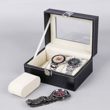 Load image into Gallery viewer, Leather Watch Box Jewelry Storage Packaging Organizer 2/3/4/5/6/8/10 Grids
