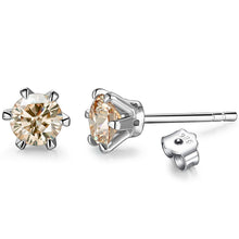 Load image into Gallery viewer, 0.5 Carat Moissanite Gemstone Stud Earrings for 925 Sterling Silver D color Solitaire Fine Jewelry
