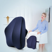 Load image into Gallery viewer, Memory Foam Back Cushion with Orthopedic Pillow and Office Chair
