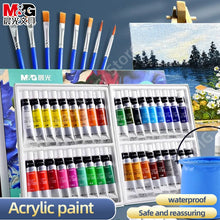 Load image into Gallery viewer, M&amp;G Acrylic paint set for Drawing on Fabric, and Glass, with Oil, water color
