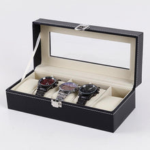 Load image into Gallery viewer, Leather Watch Box Jewelry Storage Packaging Organizer 2/3/4/5/6/8/10 Grids
