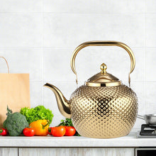 Load image into Gallery viewer, Stainless Steel Teapot Lifting Handle with Tea Filter Silver Or Gold Suitable for Induction Cooker Stove Top Kettle
