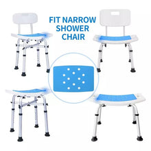 Load image into Gallery viewer, Non-slip Bath Chair Stool Cushion Height Adjustable Elderly Tub Shower Bench
