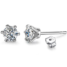 Load image into Gallery viewer, 0.5 Carat Moissanite Gemstone Stud Earrings for 925 Sterling Silver D color Solitaire Fine Jewelry
