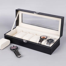 Load image into Gallery viewer, Leather Watch Box Jewelry Storage Packaging Organizer 2/3/4/5/6/8/10 Grids
