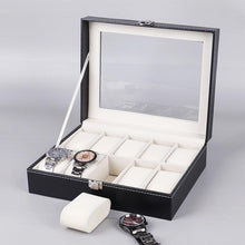 Load image into Gallery viewer, Leather Watch Box Jewelry Storage Packaging Organizer 2/3/4/5/6/8/10 Grids
