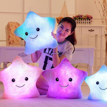 Load image into Gallery viewer, Creative Luminous Plush Star Pillow, Soft Colorful Stuffed Cushion
