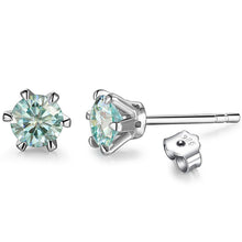 Load image into Gallery viewer, 0.5 Carat Moissanite Gemstone Stud Earrings for 925 Sterling Silver D color Solitaire Fine Jewelry
