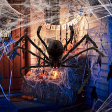 Load image into Gallery viewer, Huge Black Scary Spider Web for Halloween Decoration Props
