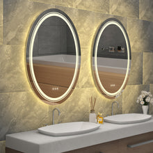 Load image into Gallery viewer, Oval LED Bathroom Mirror Dimmable Light, Wall Mounted Vanity Makeup Mirror
