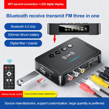 Load image into Gallery viewer, Bluetooth 5.0 Receiver Transmitter FM Stereo AUX 3.5mm Jack RCA Optical Wireless Handsfree Call NFC Audio Adapter TV
